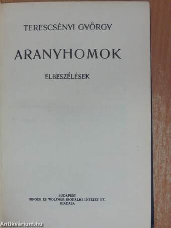 Aranyhomok