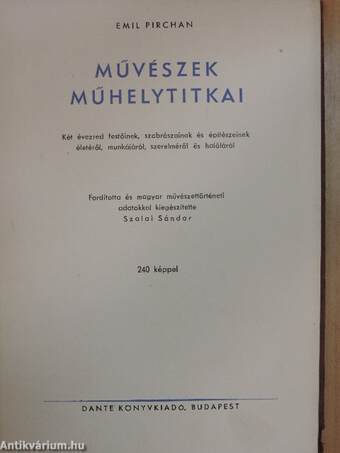 Művészek műhelytitkai