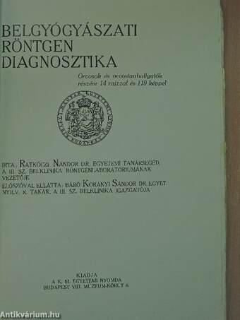 Belgyógyászati röntgen diagnosztika