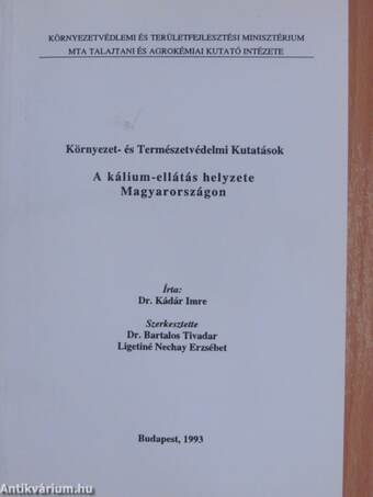 A kálium-ellátás helyzete Magyarországon