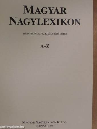 Magyar Nagylexikon 19. (töredék)