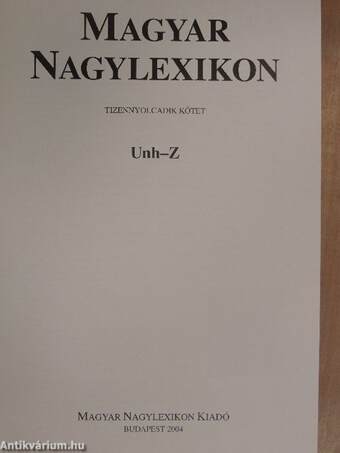 Magyar Nagylexikon 18. (töredék)