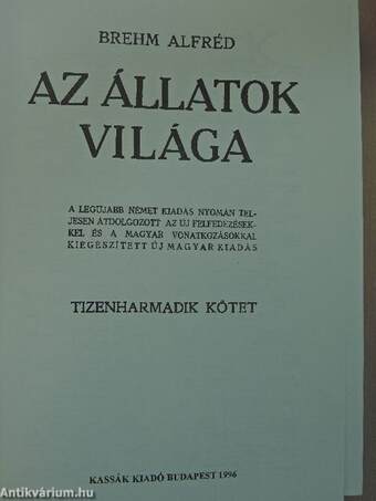 Brehm - Az állatok világa 13.