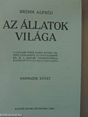 Brehm - Az állatok világa 3. 