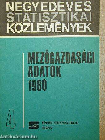 Mezőgazdasági adatok 1980/4.