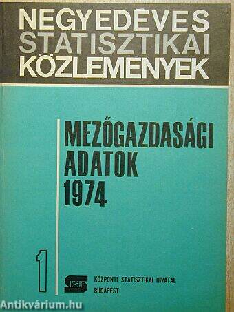 Mezőgazdasági adatok 1974/1.