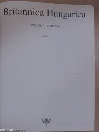 Britannica Hungarica Világenciklopédia 9.