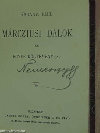 Rákóczi sirja és egyéb költemények/A Kalevalából/Márcziusi dalok és egyéb költemények/Buda halála/Verseghy Ferencz válogatott lirai költeményei/Dante