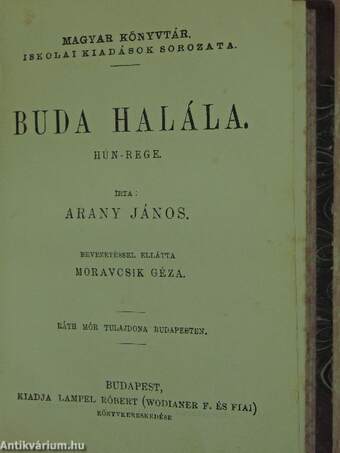 Rákóczi sirja és egyéb költemények/A Kalevalából/Márcziusi dalok és egyéb költemények/Buda halála/Verseghy Ferencz válogatott lirai költeményei/Dante