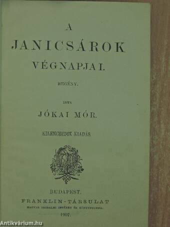 A janicsárok végnapjai