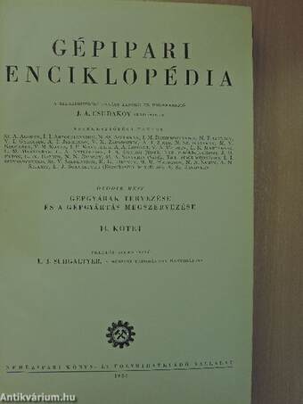 Gépipari enciklopédia 14.
