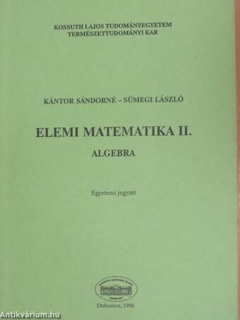 Elemi matematika II.