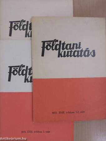 Földtani Kutatás 1975/1-4.