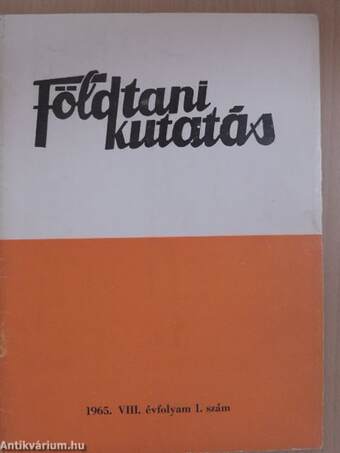 Földtani Kutatás 1965/1-4.