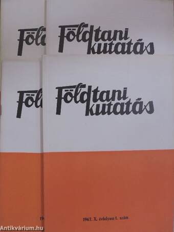 Földtani Kutatás 1967/1-4.
