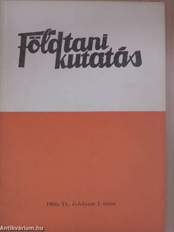 Földtani Kutatás 1966/1-4./Különszám