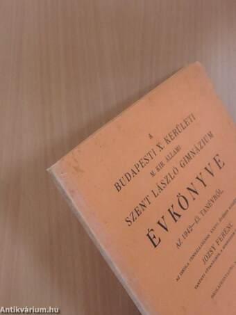 A Budapesti X. kerületi M. Kir. Állami Szent László Gimnázium évkönyve az 1942-43. tanévről