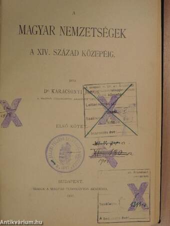 A magyar nemzetségek a XIV. század közepéig I.