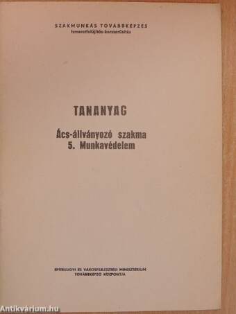 Tananyag - Ács-állványozó szakma 5.