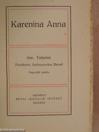 Karenina Anna I-II.