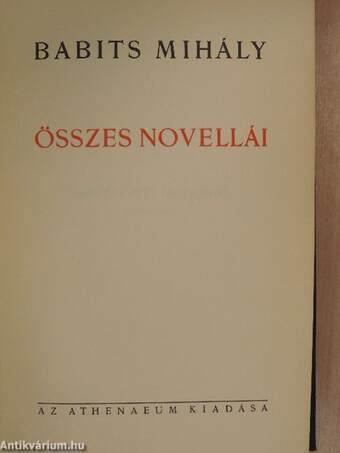 Babits Mihály összes novellái