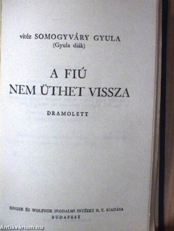 Virrasztó a ködben/Utolsó szárnycsapás/A virágember/A fiú nem üthet vissza