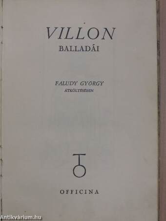 Villon balladái Faludy György átköltésében