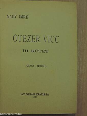 Ötezer vicc III. (töredék)