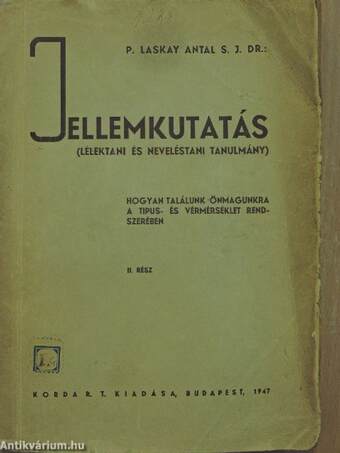 Jellemkutatás II.