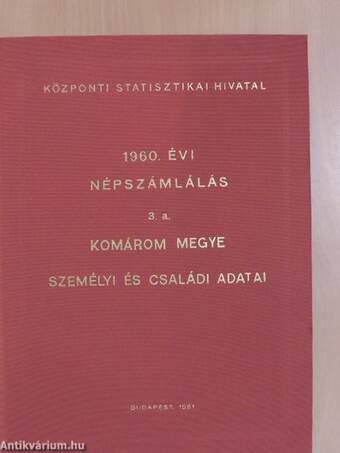 1960. évi népszámlálás 3. a.