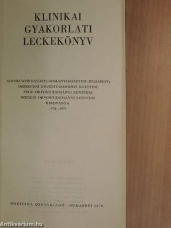 Klinikai gyakorlati leckekönyv