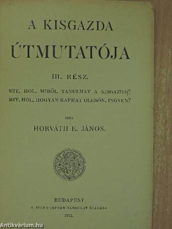 A kisgazda útmutatója III.