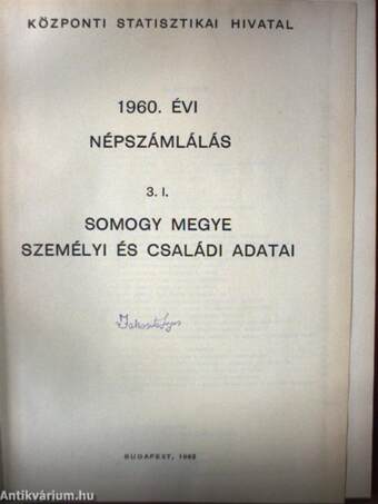 1960. évi népszámlálás 3. l.