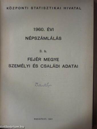 1960. évi népszámlálás 3. b.