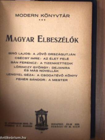 Magyar Elbeszélők IV.