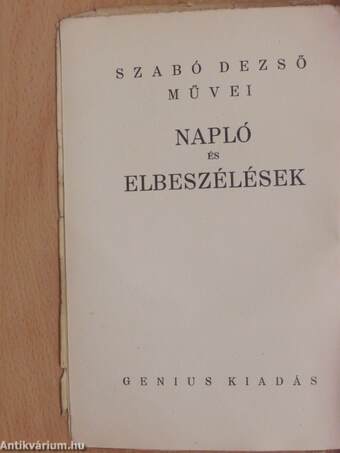 Napló és elbeszélések 