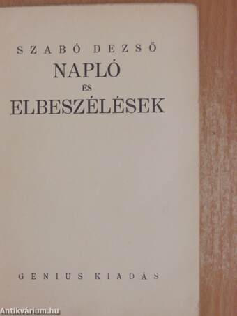 Napló és elbeszélések 