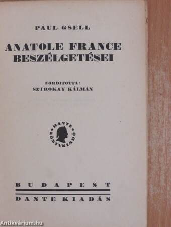 Anatole France beszélgetései