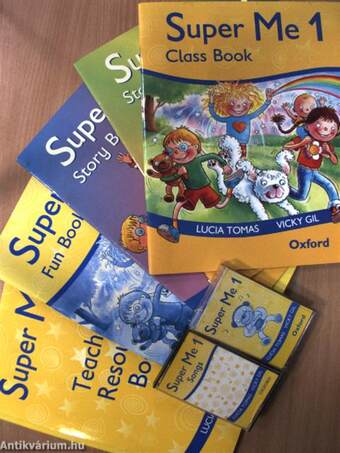 Super Me 1 - Teacher's resource book/Class book/Story book 1A - 1B/Fun book - 2 kazettával