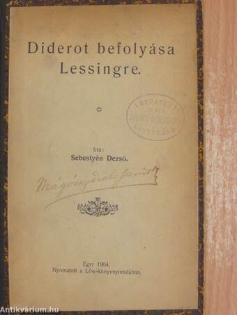 Diderot befolyása Lessingre