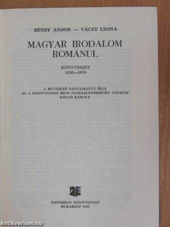 Magyar irodalom románul