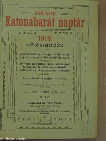 Magyar Katonabarát naptár 1916. szökő esztendőre