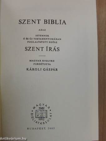 Szent Biblia