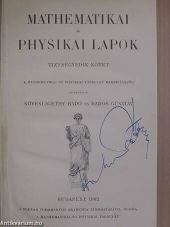 Mathematikai és Physikai Lapok 1902/1-8.