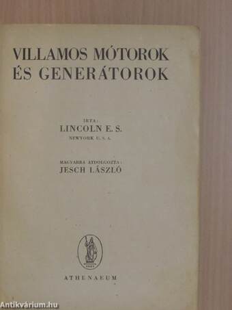 Villamos mótorok és generátorok