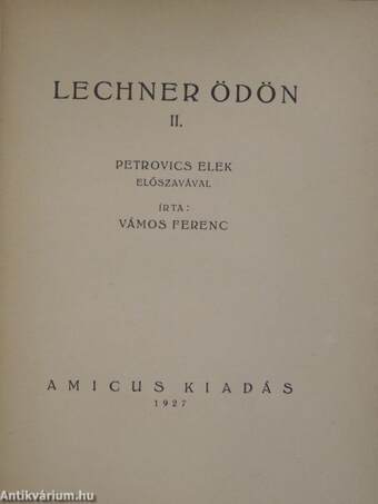 Lechner Ödön II. (töredék)