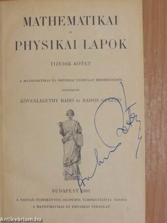 Mathematikai és Physikai Lapok 1901/1-8.