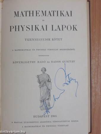 Mathematikai és Physikai Lapok 1905/1-8.