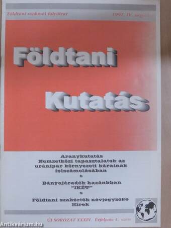 Földtani Kutatás 1997. IV. negyedév