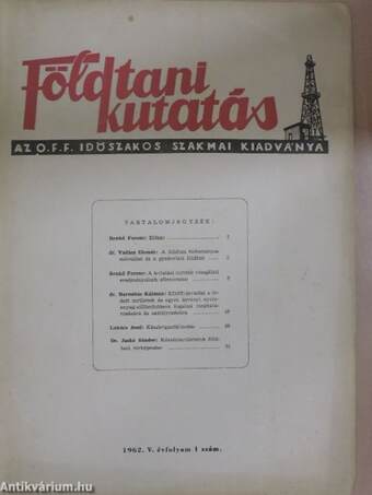 Földtani Kutatás 1962/1.